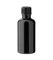 Glasflasche 50 ml schwarz mit schwarzem Schraubverschluss