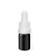 Glasflasche 5 ml schwarz mit weißer Pipette