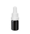 Glasflasche 5 ml schwarz mit weißer Pipette