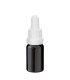 Glasflasche 10 ml schwarz mit weißer Pipette