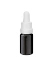 Glasflasche 10 ml schwarz mit weißer Pipette