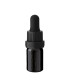 Glasflasche 5 ml schwarz mit schwarzer Pipette