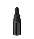 Glasflasche 10 ml schwarz mit schwarzer Pipette