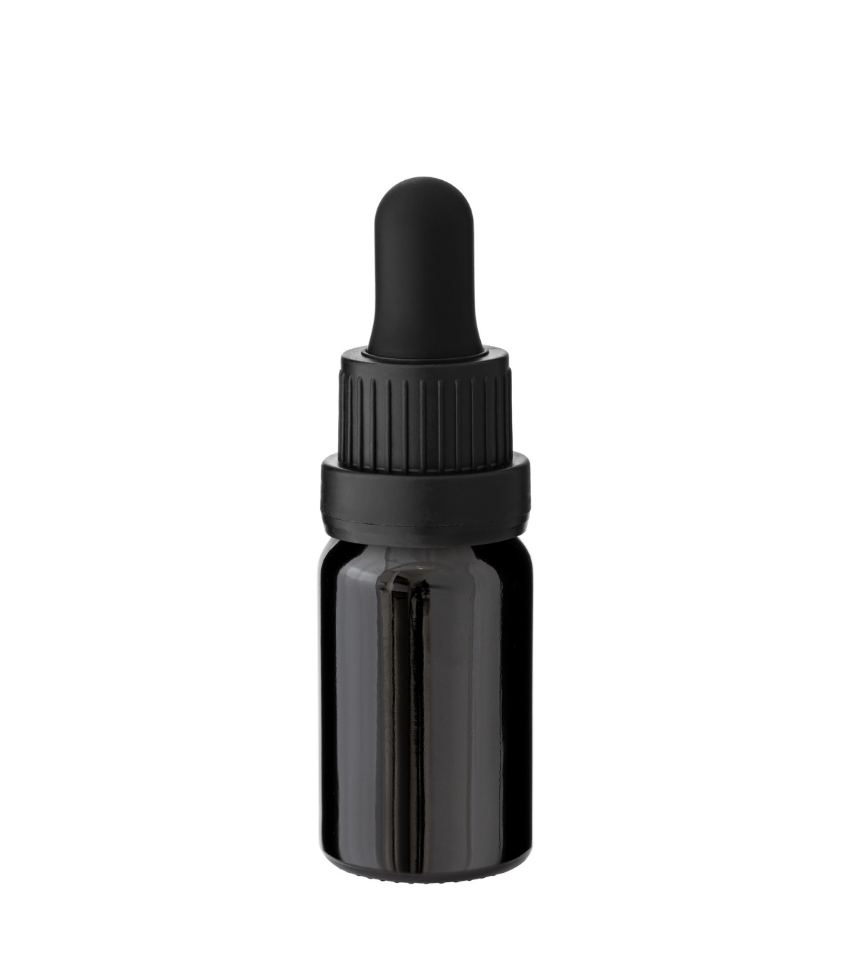 Glasflasche 10 ml schwarz mit schwarzer Pipette