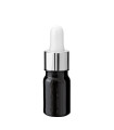 Glasflasche 5 ml schwarz mit silberner Pipette