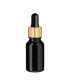 Glasflasche 15 ml schwarz mit goldener Pipette [2]