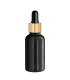 Glasflasche 30 ml schwarz mit goldener Pipette [2]