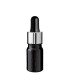 Glasflasche 5 ml schwarz mit silberner Pipette [2]