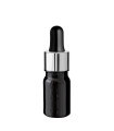Glasflasche 5 ml schwarz mit silberner Pipette [2]