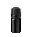 Glasflasche 5 ml schwarz mit schwarzem Tropfer