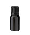 Glasflasche 10 ml schwarz mit schwarzem Tropfer