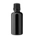 Glasflasche 50 ml schwarz mit schwarzem Tropfer