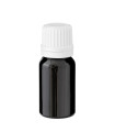Glasflasche 10 ml schwarz mit weißem Tropfer