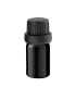 Glasflasche 5 ml schwarz mit schwarzem Tropfer [2]
