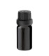 Glasflasche 10 ml schwarz mit schwarzem Tropfer [2]