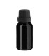 Glasflasche 15 ml schwarz mit schwarzem Tropfer [2]