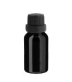Glasflasche 15 ml schwarz mit schwarzem Tropfer [2]