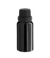 Glasflasche 20 ml schwarz mit schwarzem Tropfer [2]