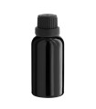 Glasflasche 30 ml schwarz mit schwarzem Tropfer [2]