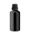 Glasflasche 50 ml schwarz mit schwarzem Tropfer [2]