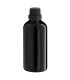 Glasflasche 100 ml schwarz mit schwarzem Tropfer [2]