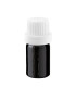 Glasflasche 5 ml schwarz mit weißem Tropfer [2]