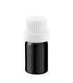 Glasflasche 5 ml schwarz mit weißem Tropfer [2]