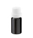 Glasflasche 10 ml schwarz mit weißem Tropfer [2]