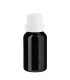 Glasflasche 15 ml schwarz mit weißem Tropfer [2]