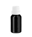 Glasflasche 15 ml schwarz mit weißem Tropfer [2]