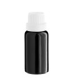 Glasflasche 20 ml schwarz mit weißem Tropfer [2]