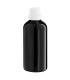 Glasflasche 100 ml schwarz mit weißem Tropfer [2]