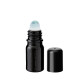 Glasflasche 5 ml schwarz Roll-On mit schwarzem Schraubverschluss
