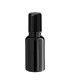 Glasflasche 20 ml schwarz Roll-On mit schwarzem Schraubverschluss