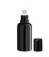 Glasflasche 30 ml schwarz Roll-On mit schwarzem Schraubverschluss