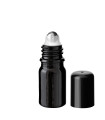Glasflasche 5 ml schwarz Roll-On mit schwarzem Schraubverschluss [2]