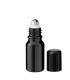 Glasflasche 10 ml schwarz Roll-On mit schwarzem Schraubverschluss [2]