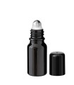 Glasflasche 10 ml schwarz Roll-On mit schwarzem Schraubverschluss [2]