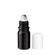 Glasflasche 5 ml schwarz Roll-On mit weißem Schraubverschluss [2]