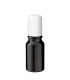 Glasflasche 10 ml schwarz Roll-On mit weißem Schraubverschluss [2]