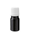 Glasflasche 5 ml schwarz mit weißem Pinsel