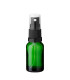 Glasflasche 15 ml grün mit schwarzem Zerstäuber