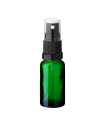 Glasflasche 20 ml grün mit schwarzem Zerstäuber