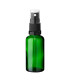 Glasflasche 50 ml grün mit schwarzem Zerstäuber