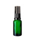 Glasflasche 20 ml grün mit schwarzer Pumpe [1]