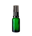 Glasflasche 20 ml grün mit schwarzer Pumpe [1]