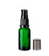 Glasflasche 20 ml grün mit schwarzer Pumpe [1]