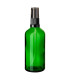 Glasflasche 100 ml grün mit schwarzer Pumpe [1]