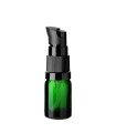 Glasflasche 5 ml grün mit schwarzer Pumpe [2]