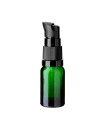 Glasflasche 10 ml grün mit schwarzer Pumpe [2]